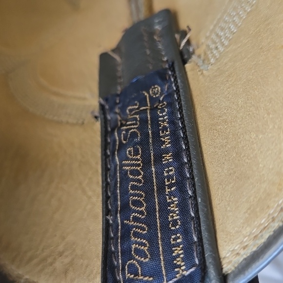 Panhandle Slim Brown and Gray Heeled Boots Genuine Ostrich - Picture 9 of 11